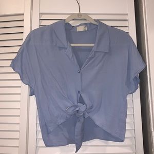 WILFRED FREE TIE FRONT BLOUSE CROPPED